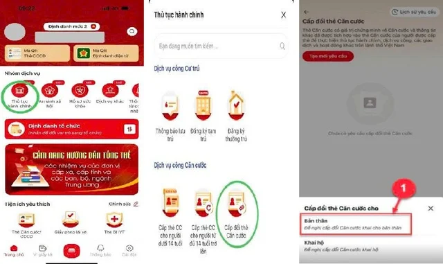 Hướng dẫn cấp lại, cấp đổi thẻ Căn cước qua VNeID